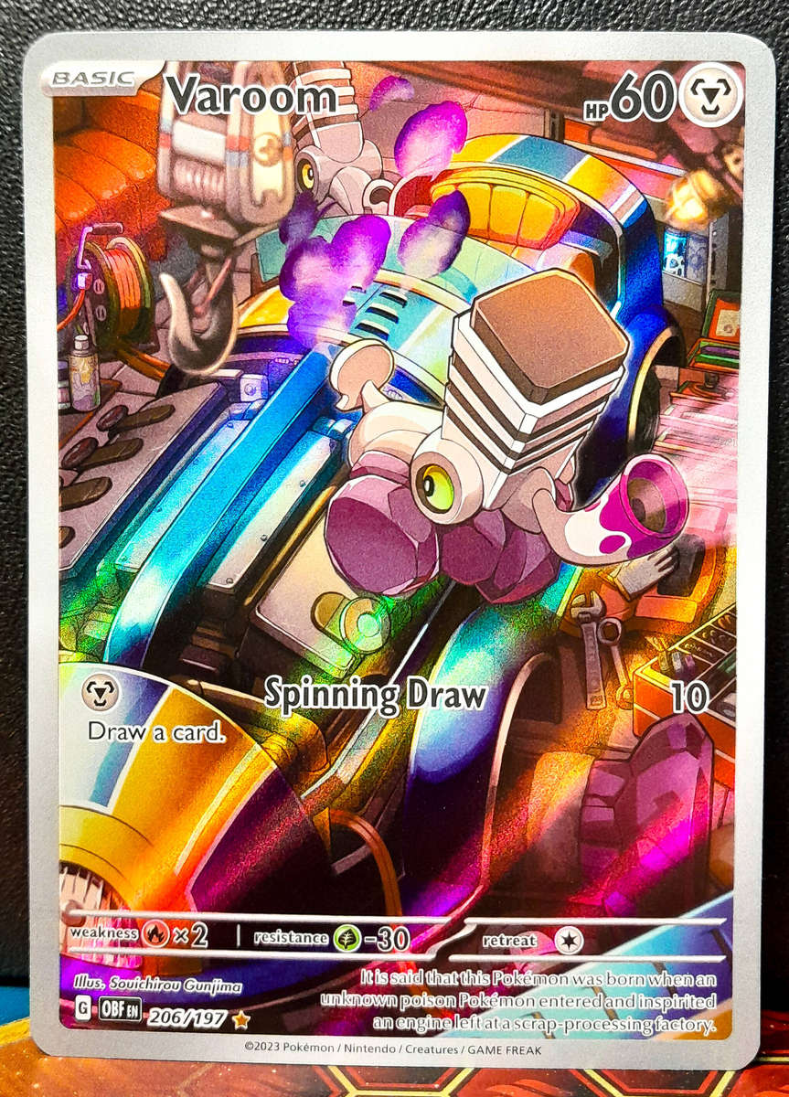 Pokemon Card - Varoom 206/197 - Illustraition Rare FOIL - Obsidian Flames - NM