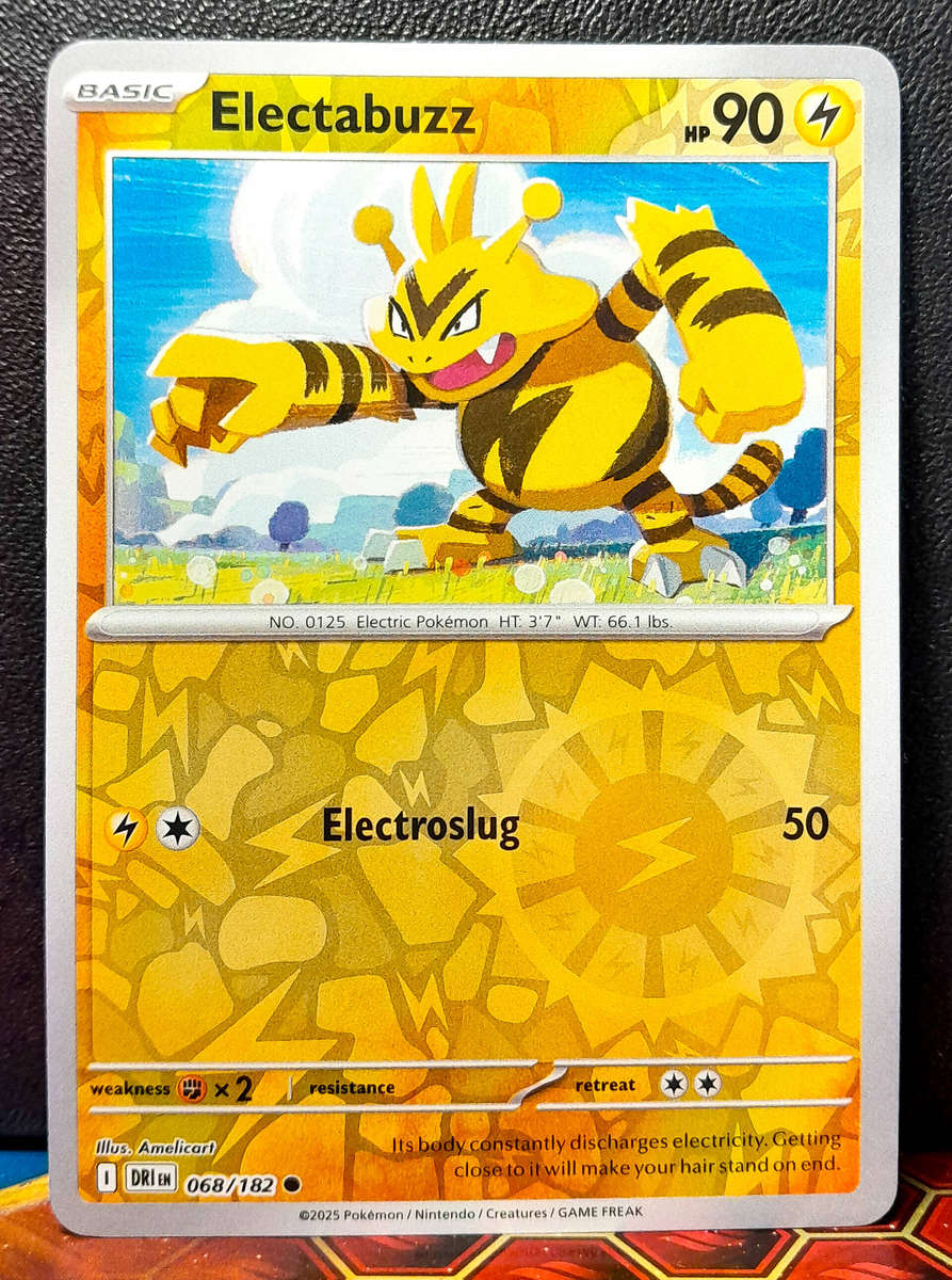 Pokemon Card - Electabuzz 068/182 - Reverse Holofoil - Destined Rivals - NM