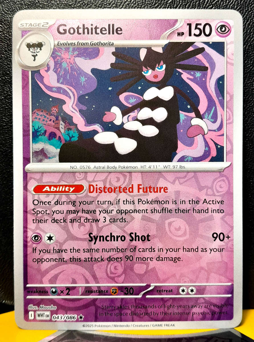 Pokemon Card - Gothitelle 043/086 - Reverse Holofoil Rare - White Flare - NM