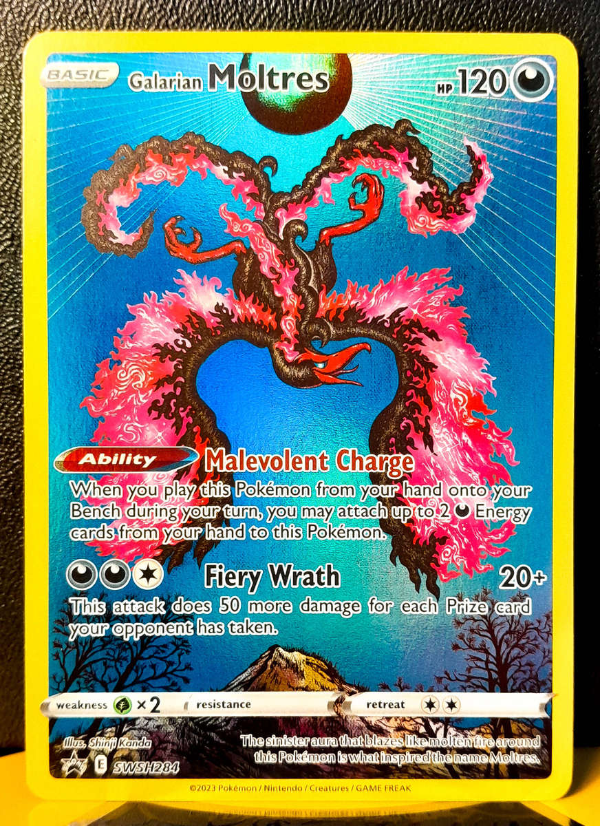 Pokemon Card - Galarian Moltres SWSH184 - Holofoil - Black star Promo NM