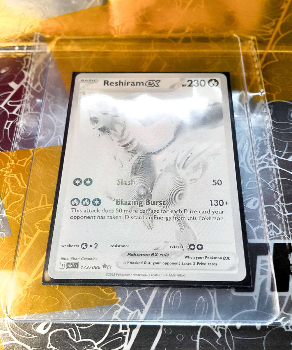 Pokemon Card - Reshiram 173/086 - Black & White Rare - White Flare - NM