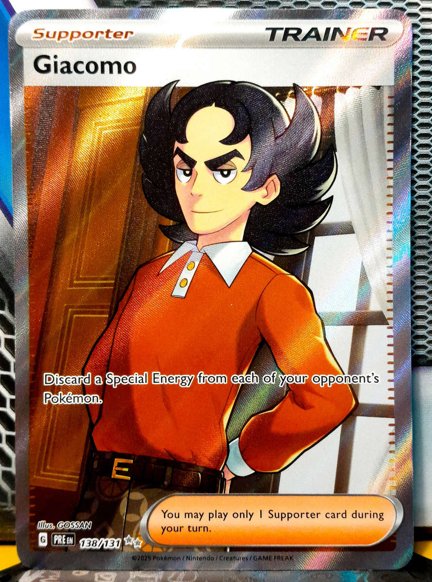Pokemon Card - Giacomo 138/131 - Full Art Trainer - Prismatic Evolutions