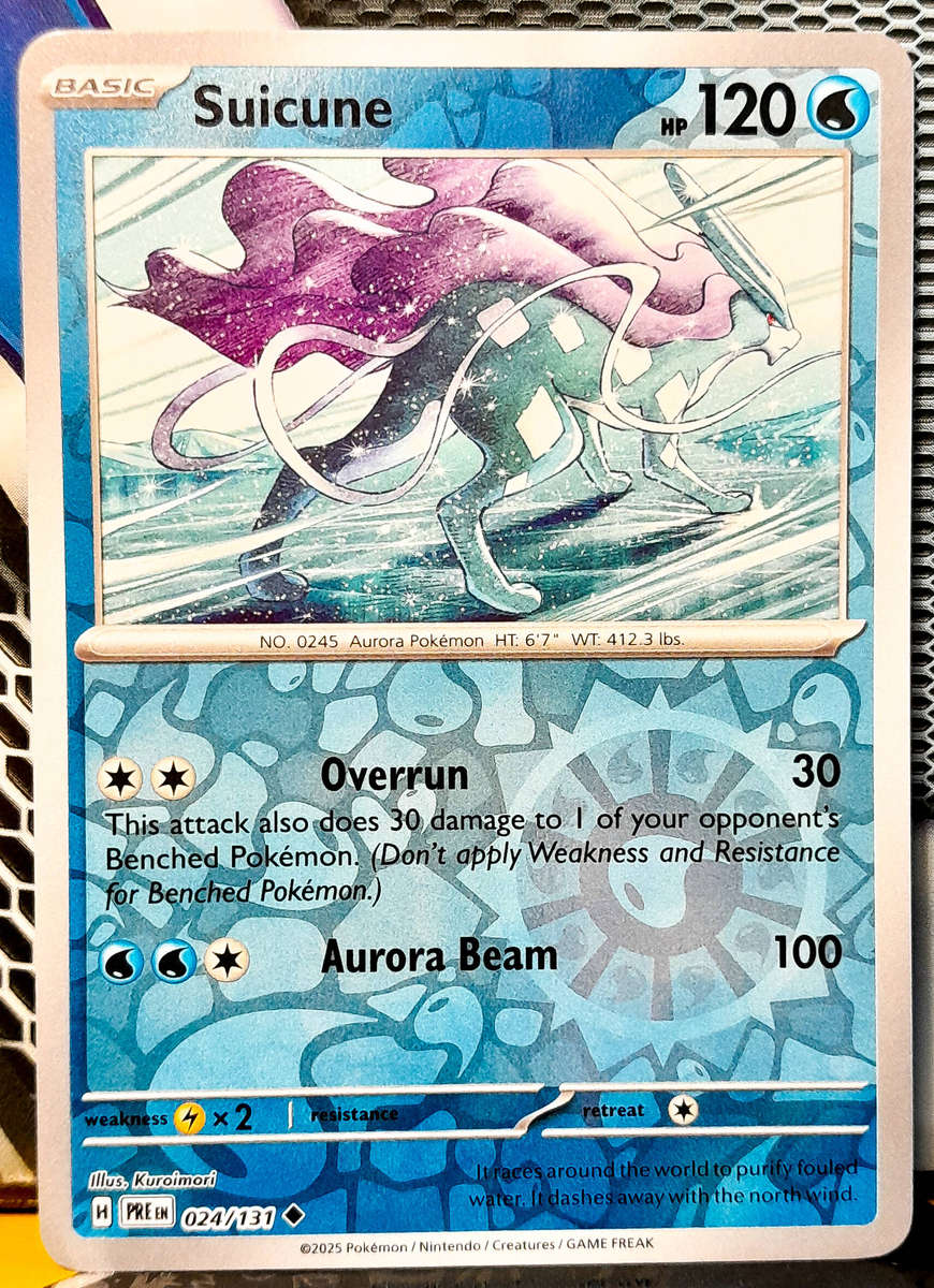 Pokemon Card - Suicune 024/131 - Reverse Holofoil - Prismatic Evolutions NM