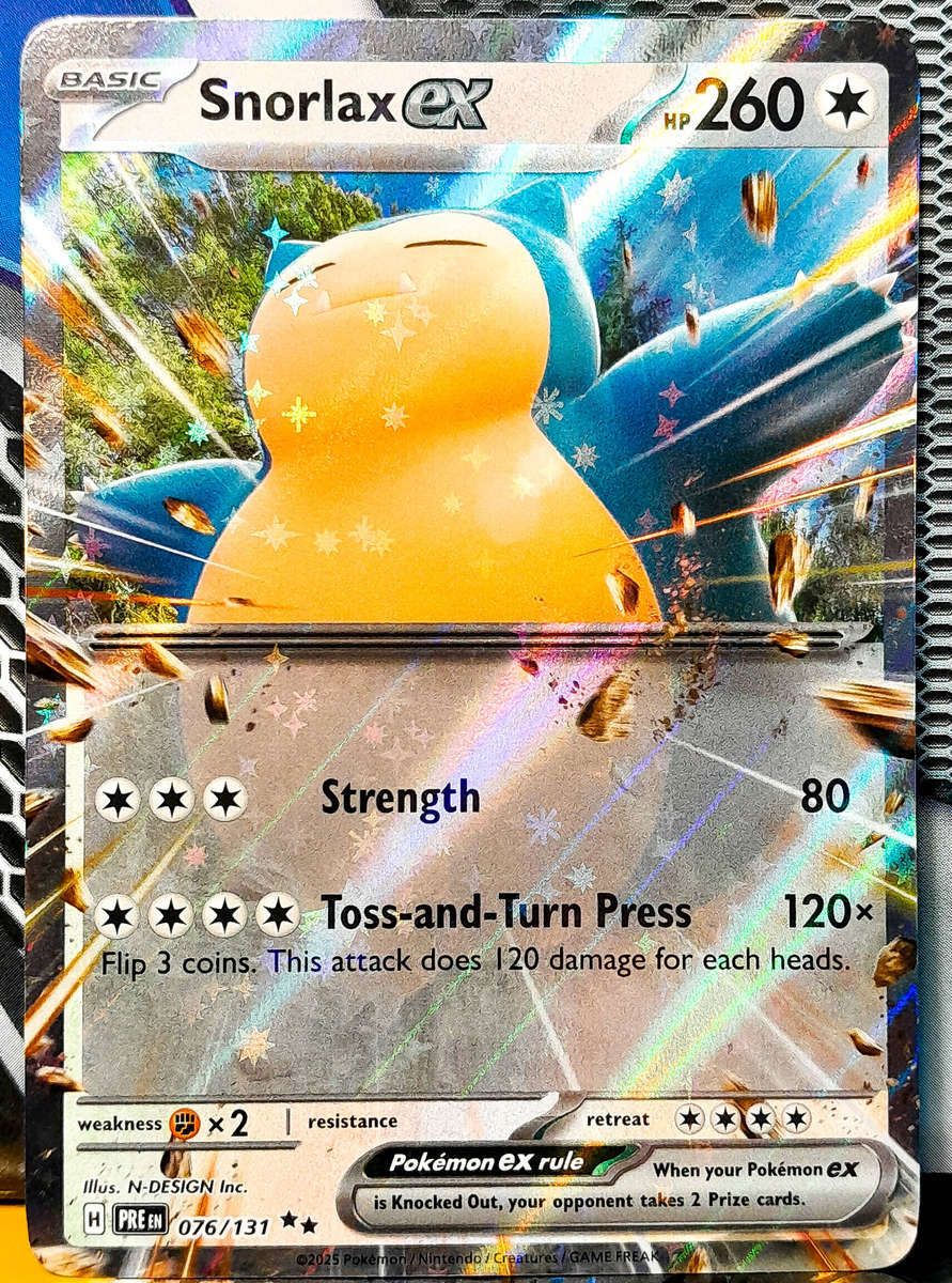 Pokemon Card - Snorlax EX 076/131 - Double RARE Holofoil - Prismatic Evolutions NM