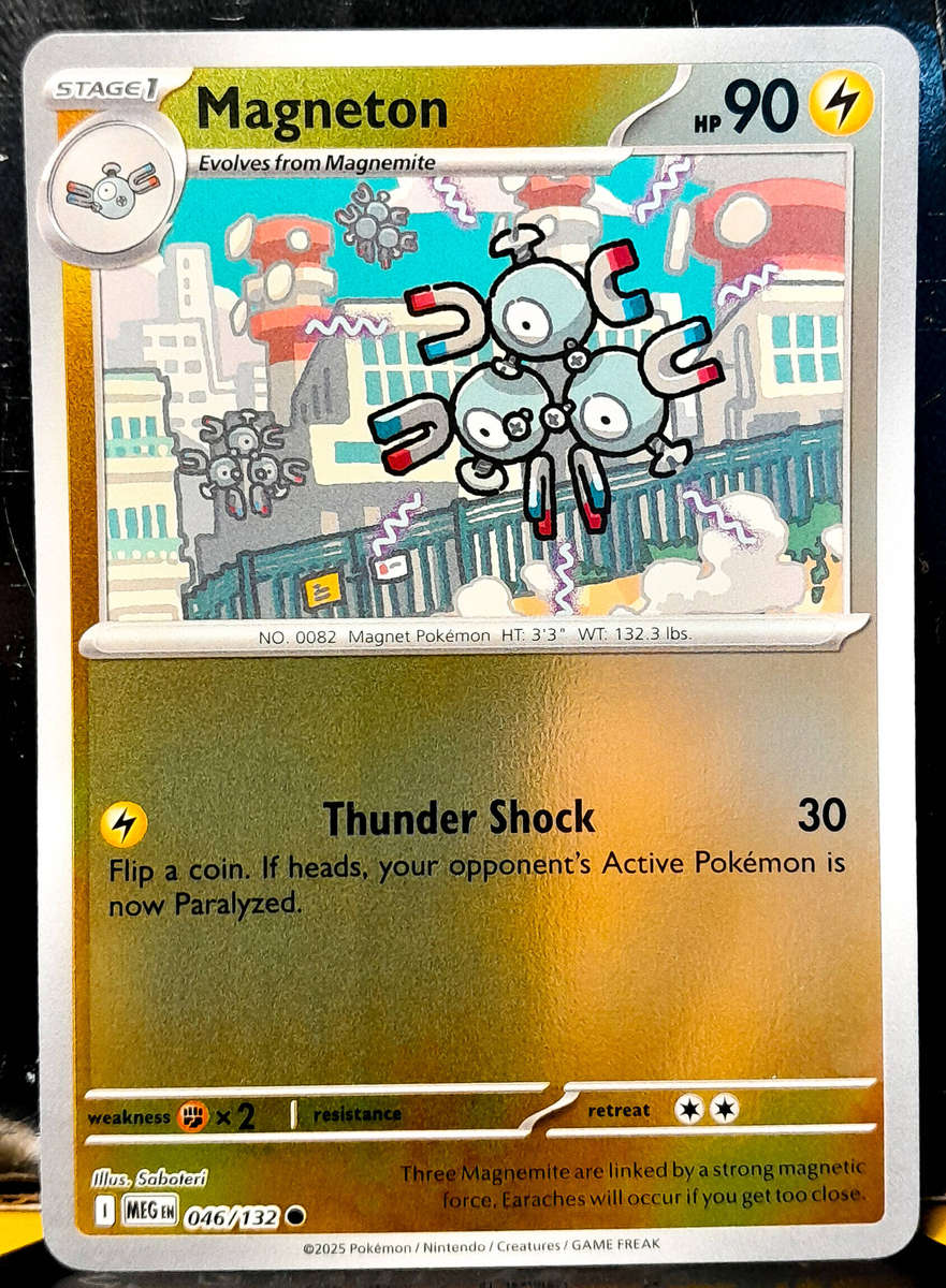 Pokemon Card - Magneton 046/132 - Reverse Holofoil - Mega Evolution - NM