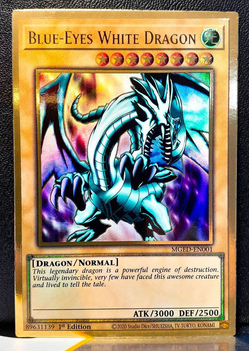 Yu-Gi-Oh! Card - Blue Eyes White Dragon MGED-EN001 - Maximum Gold: Eldorado - 1st Edition  - NM