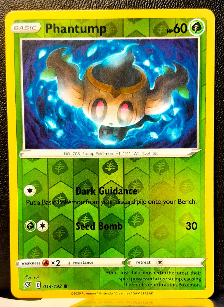 Pokemon Card - Phantump 014/192 - Reverse Holo - Rebel Clash