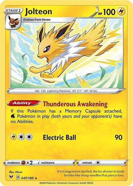 Pokemon Cards - Jolteon 049/203 - Common - Vivid Voltage