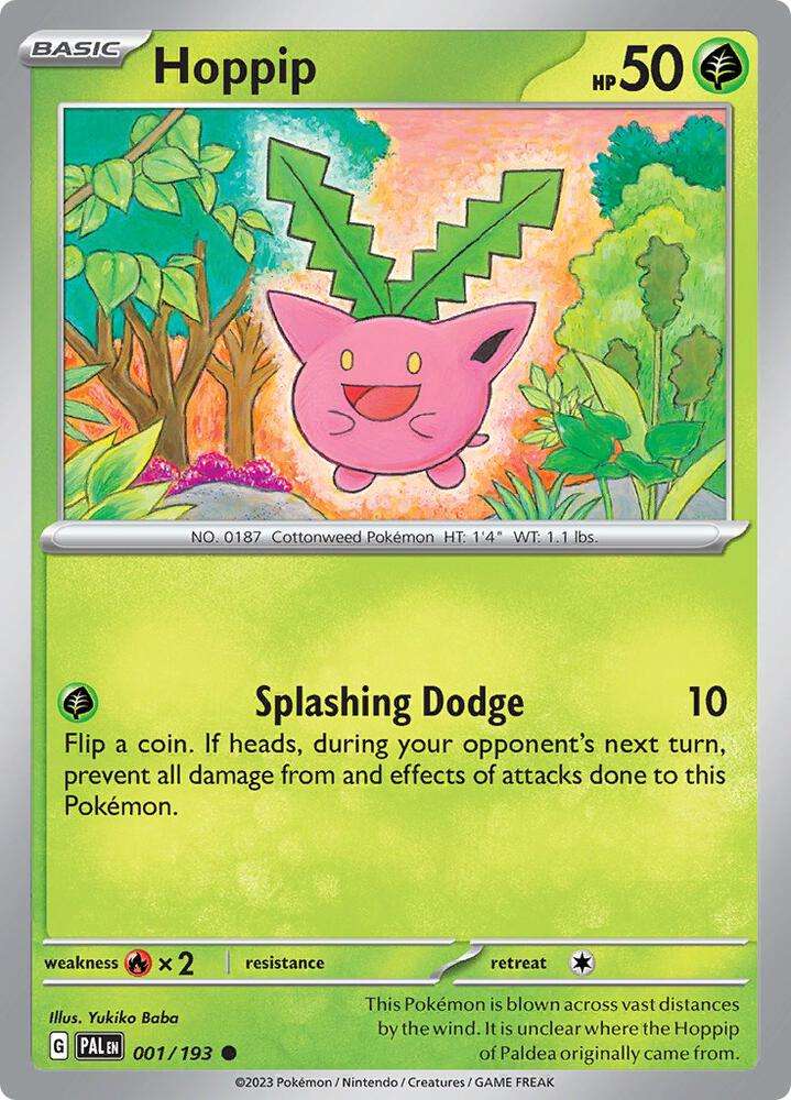 Pokemon Card - Hoppip 001/193 - Common - Paldea Evolved NM