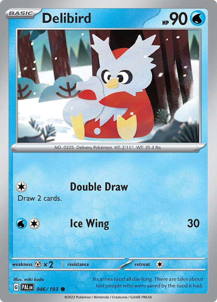 Pokemon Card - Delibird 046/193 - Common - Paldea Evolved NM