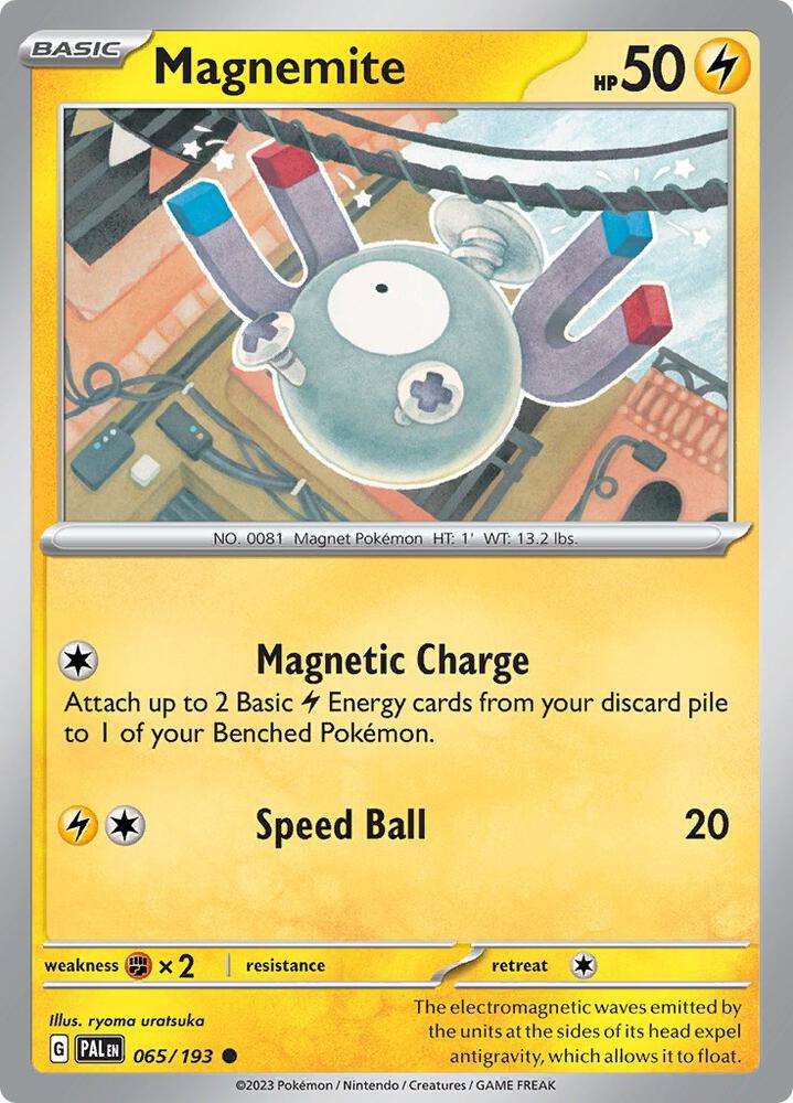 Pokemon Card - Magnemite 065/193 - Common - Paldea Evolved NM