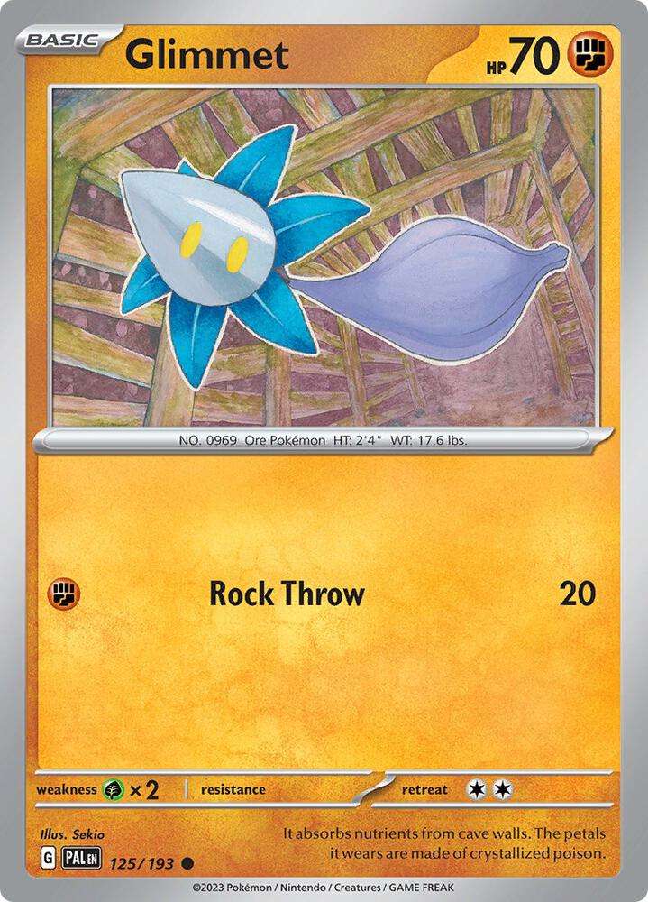 Pokemon Card - Glimmet 125/193 - Common - Paldea Evolved NM