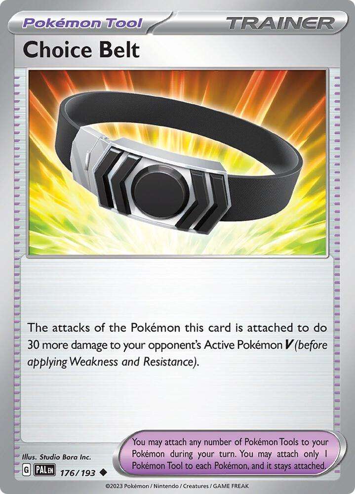 Pokemon Card - Choice Belt 176/193 - Tool Trainer - Paldea Evolved NM