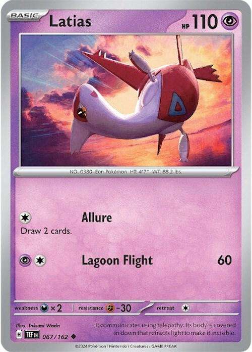Pokemon Card - Latias 067/162 - Uncommon - Temporal Forces NM