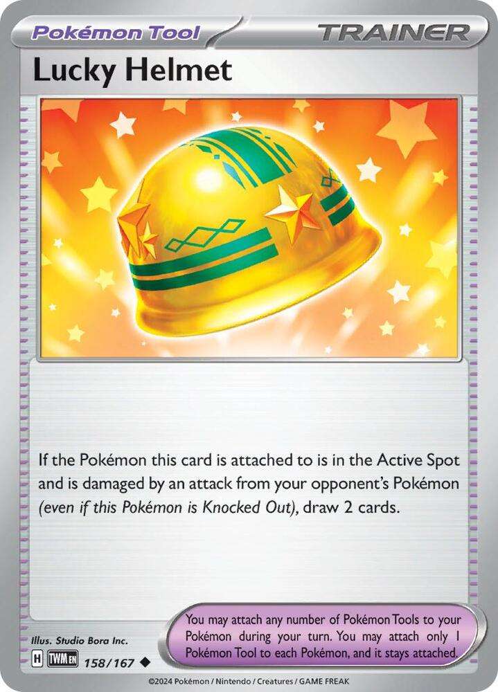 Pokemon Card  - Lucky Helmet 158/167 - Trainer - Twilight Masquerade (NM)