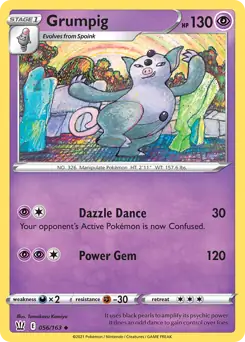 Pokemon Card - Grumpig 056/163 - Battle Styles - NM