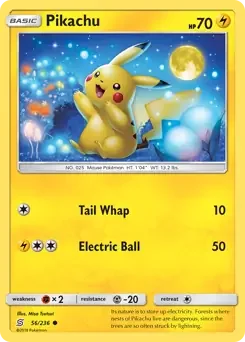 Pokemon Card - Pikachu 56/236 - Common - SWSH Base Set - NM