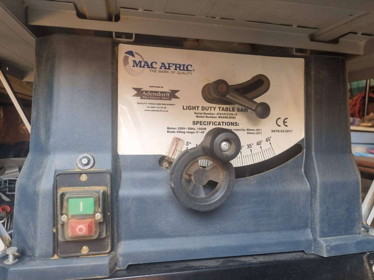 MAC AFRIC 250 MM Table Saw With Stand