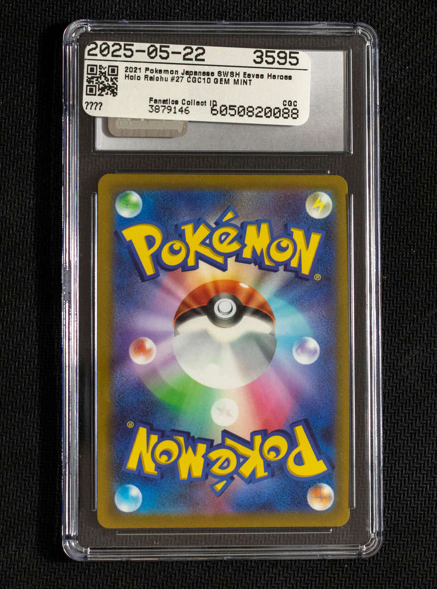 CGC 10 GEM MINT  Raichu  2021 Japanese Pokémon  Eevee Heroes  027/069  Holo
