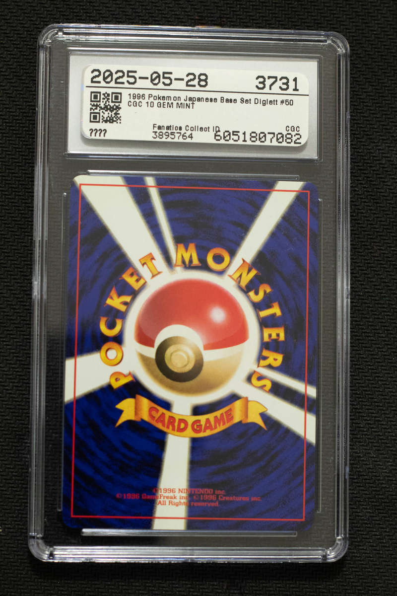 1996 Pokémon Japanese Base Set Diglett  No.050 CGC 10 GEM MINT