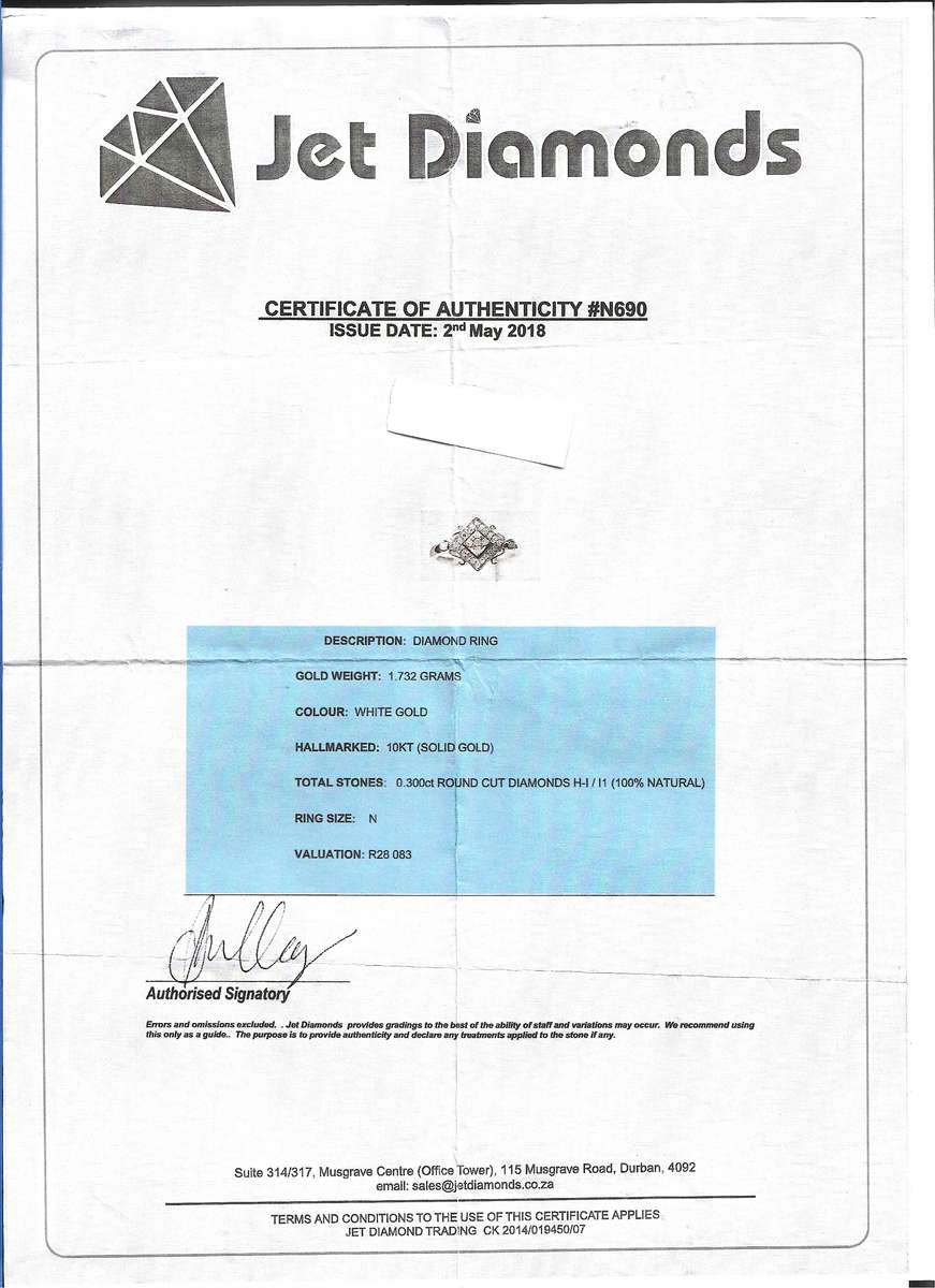 DESIGNER DIAMOND [0.300ct] RING [WHITE GOLD