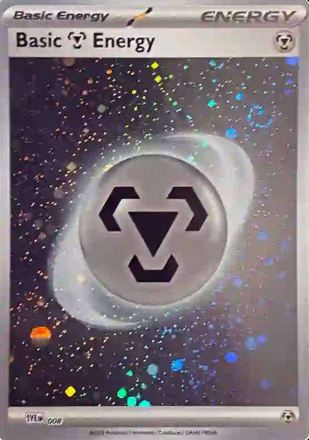 Pokemon Cards - Basic Metal Energy 008 (Cosmos Holo)