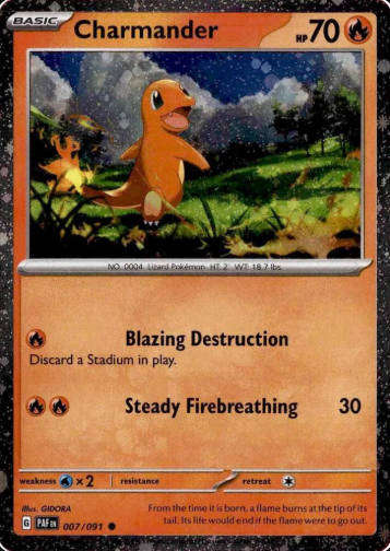 Pokemon Cards - Charmander - 007/091 (Cosmos Holo)