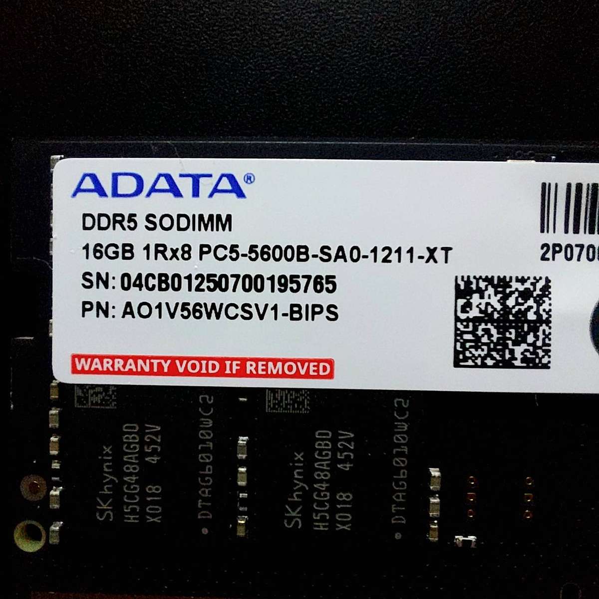 ADATA 16GB 5600MHz DDR5 ECC SO-DIMM