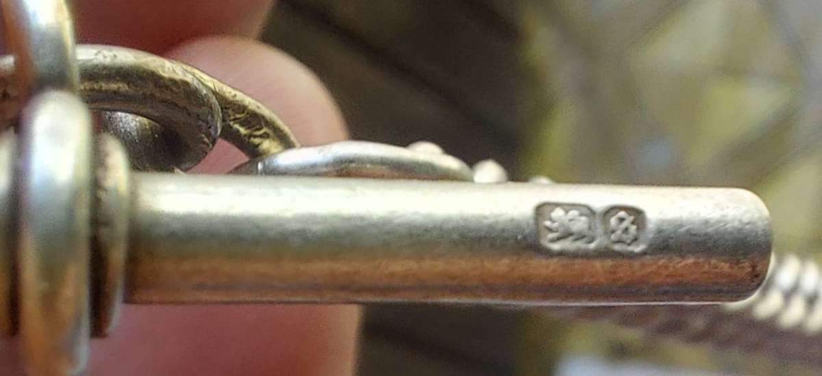 Sterling Silver Pocket Watch Chain x 2 YEAR 1890's