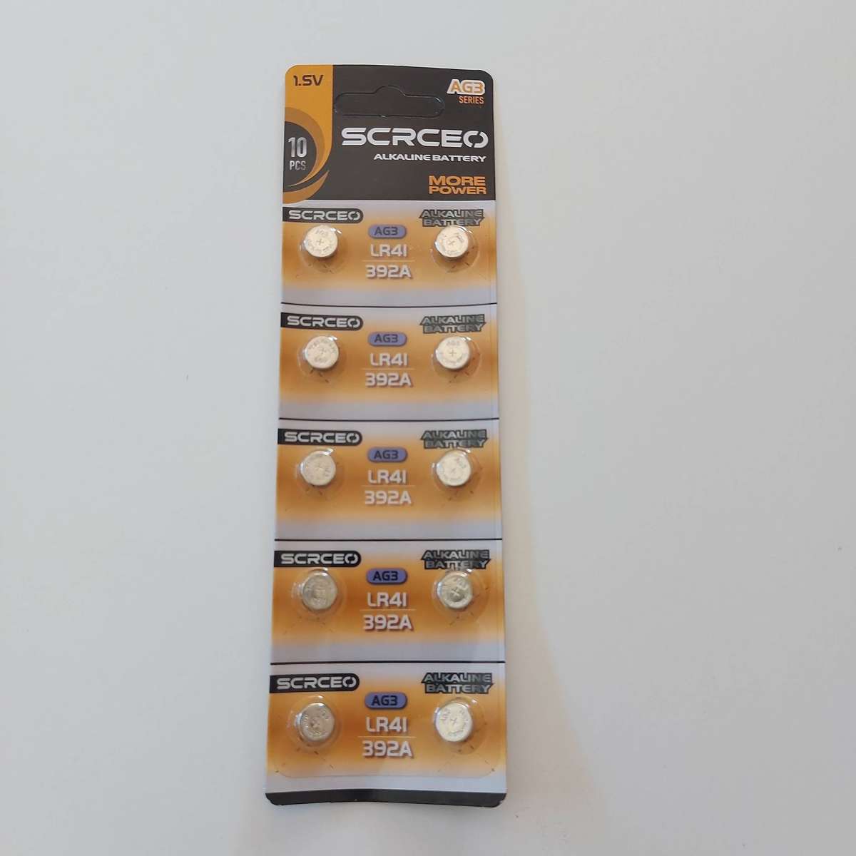 AG3 - LR41 Alkaline 1.5V Battery 10 Pack