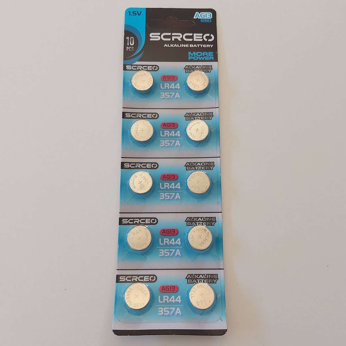 AG13 - LR44 Alkaline 1.5V Battery 10 Pack