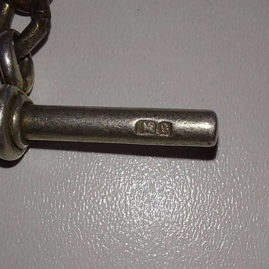 Sterling Silver Pocket Watch Chain x 2 YEAR 1890's