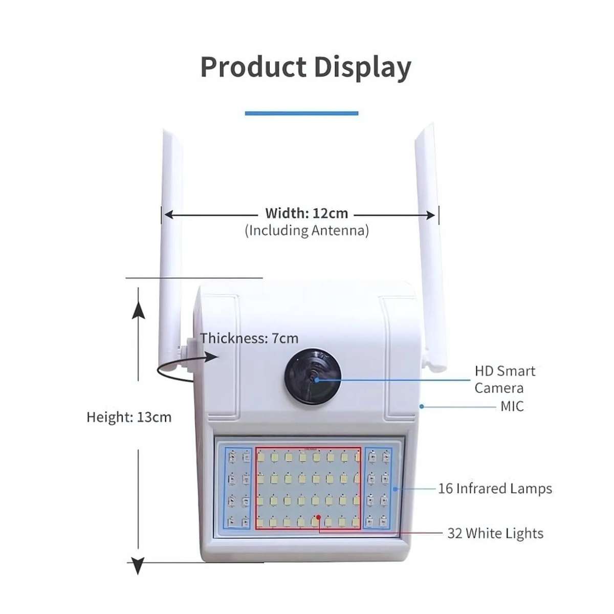 Wall Lamp Security Camera Outdoor Two Way Audio Floodlight CCTV Camera