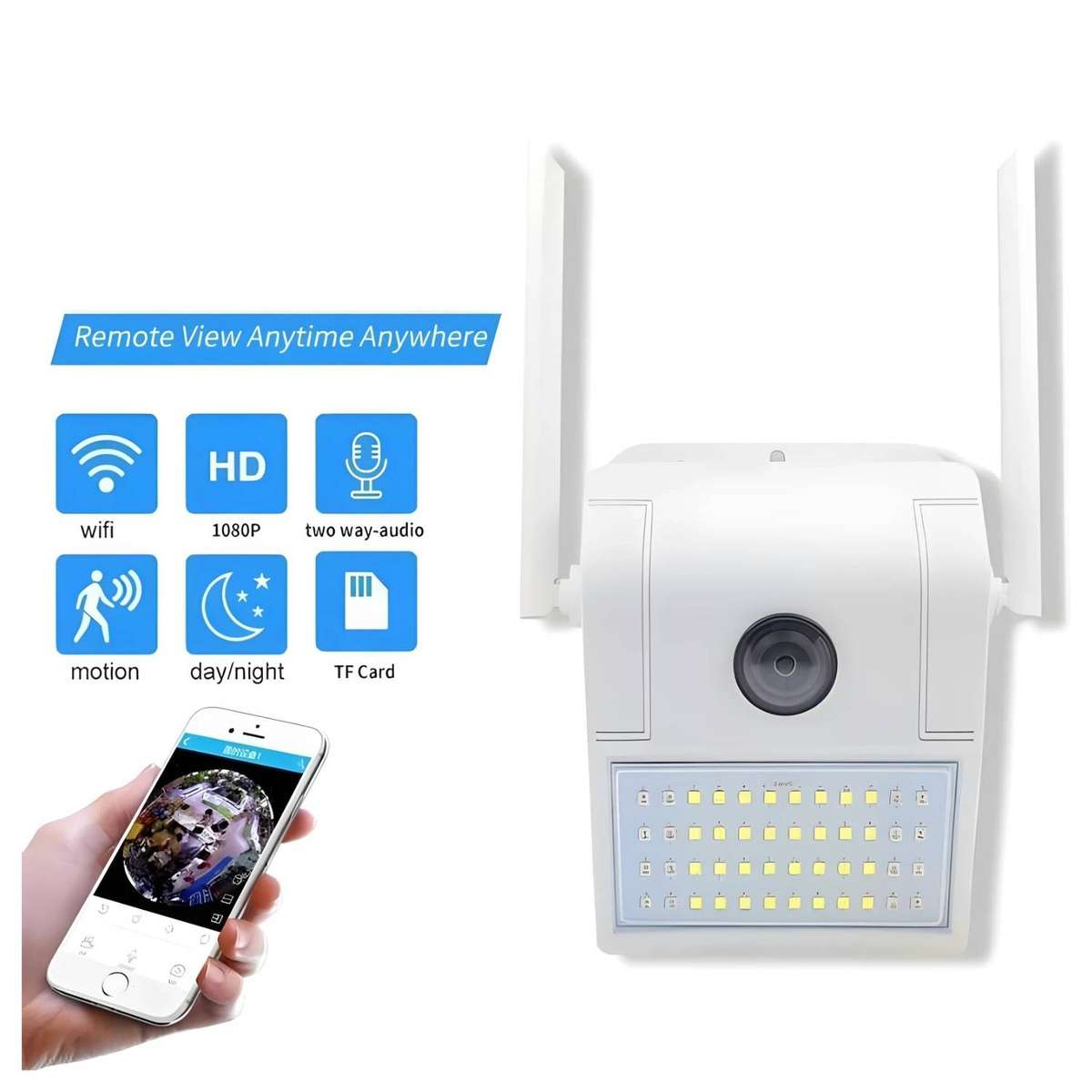 Wall Lamp Security Camera Outdoor Two Way Audio Floodlight CCTV Camera