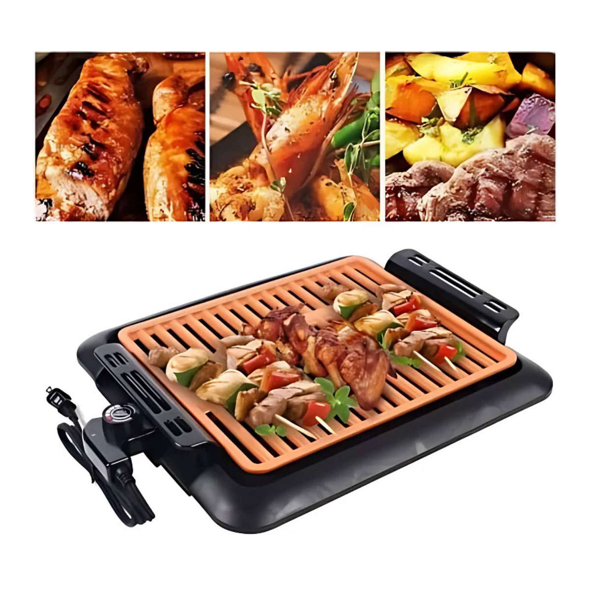Non Stick Electric Griller - Large