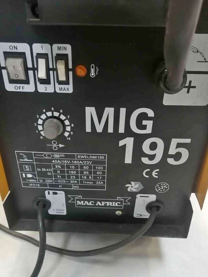 MAC AFRIC MIG 195 Compact MIG Welder (Gas/No Gas)