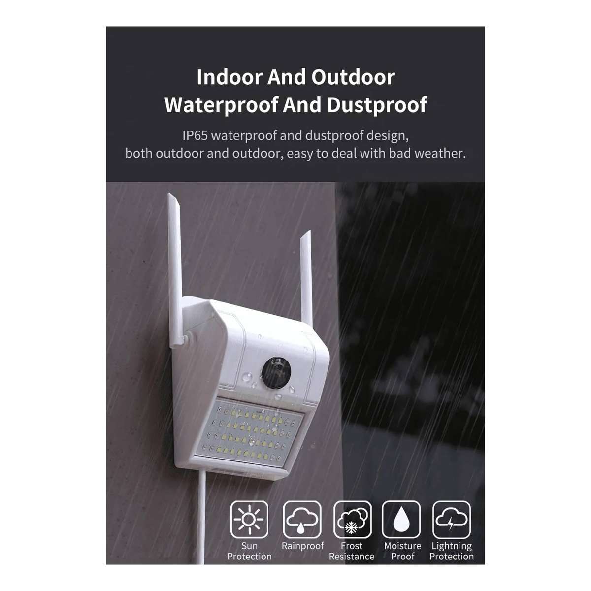 Wall Lamp Security Camera Outdoor Two Way Audio Floodlight CCTV Camera