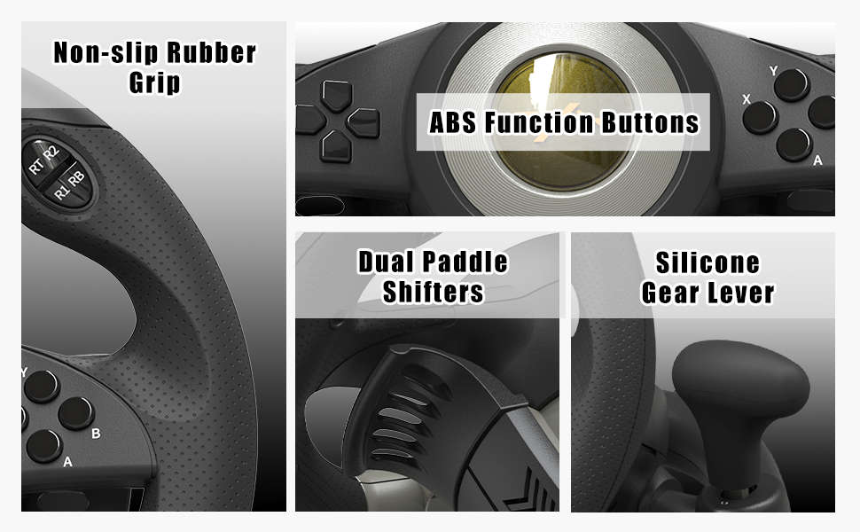 PXN V3 Pro Steering Wheel for PC/PS3/PS4 and Xbox