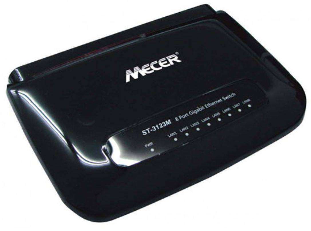 Mecer 8 port 10/100/1000 Gigabit un-managed switch