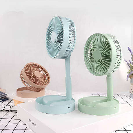 Rechargeable Folding USB Fan - Green