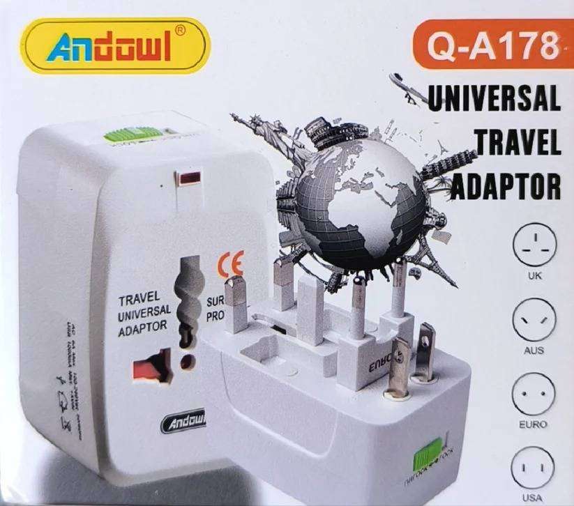 Andowl Q-A178 Universal Travel Adapter (Pack of 2)