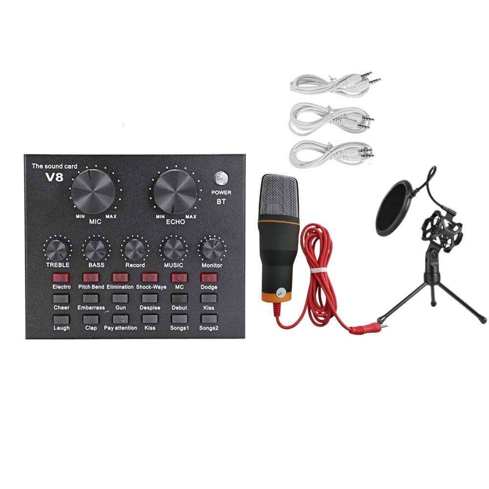 V8 Sound Card Microphone Set