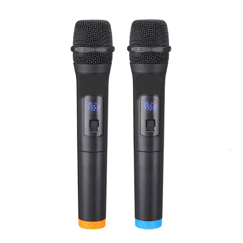 Portable Wireless Microphone Set with Rechargeable Receiver