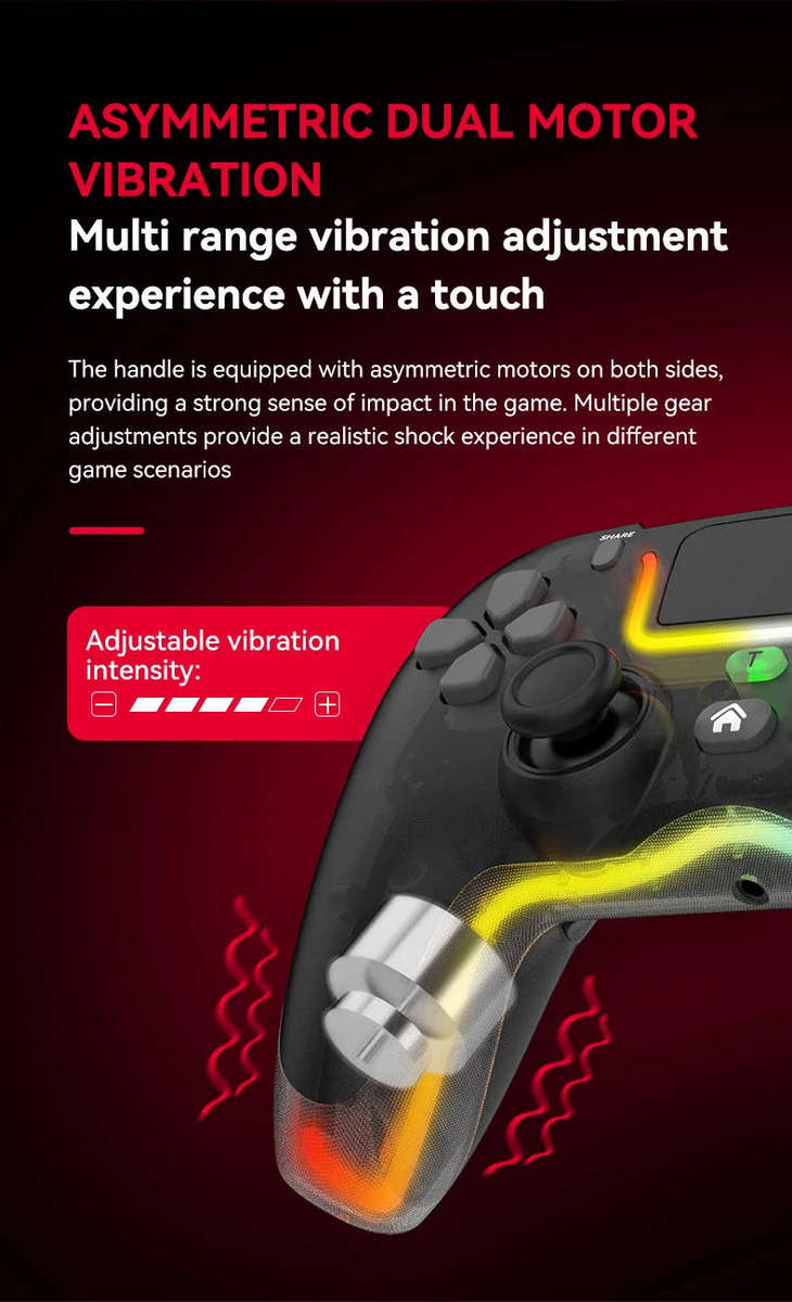 P07 Wireless Joystick For PS4/Switch/IOS/Android/PC RGB Gaming Controller Bluetooth Handle Console