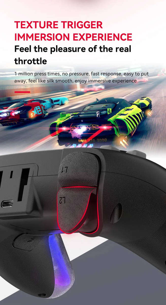 P07 Wireless Joystick For PS4/Switch/IOS/Android/PC RGB Gaming Controller Bluetooth Handle Console