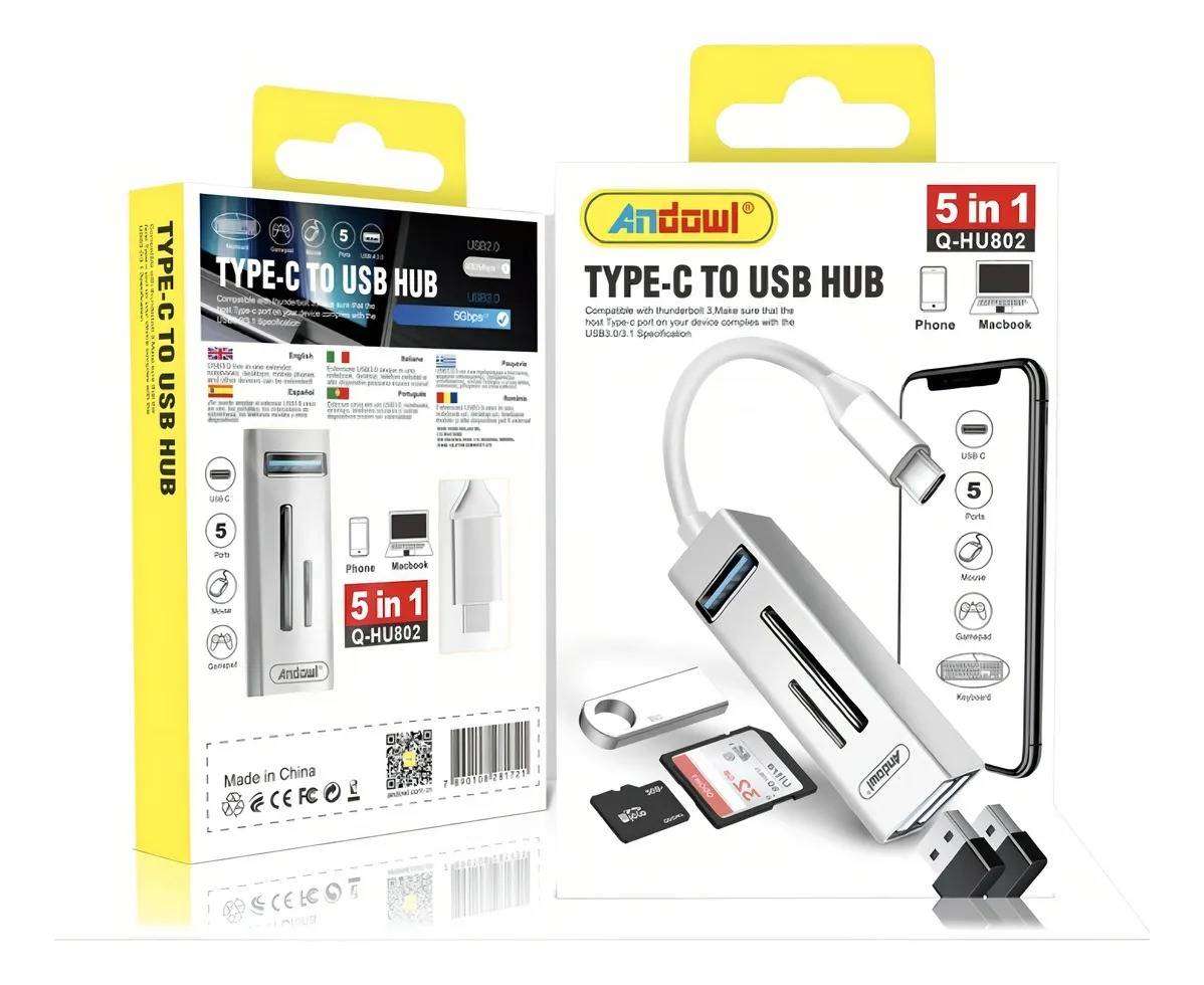 Type-C to USB 5-in 1 HUB