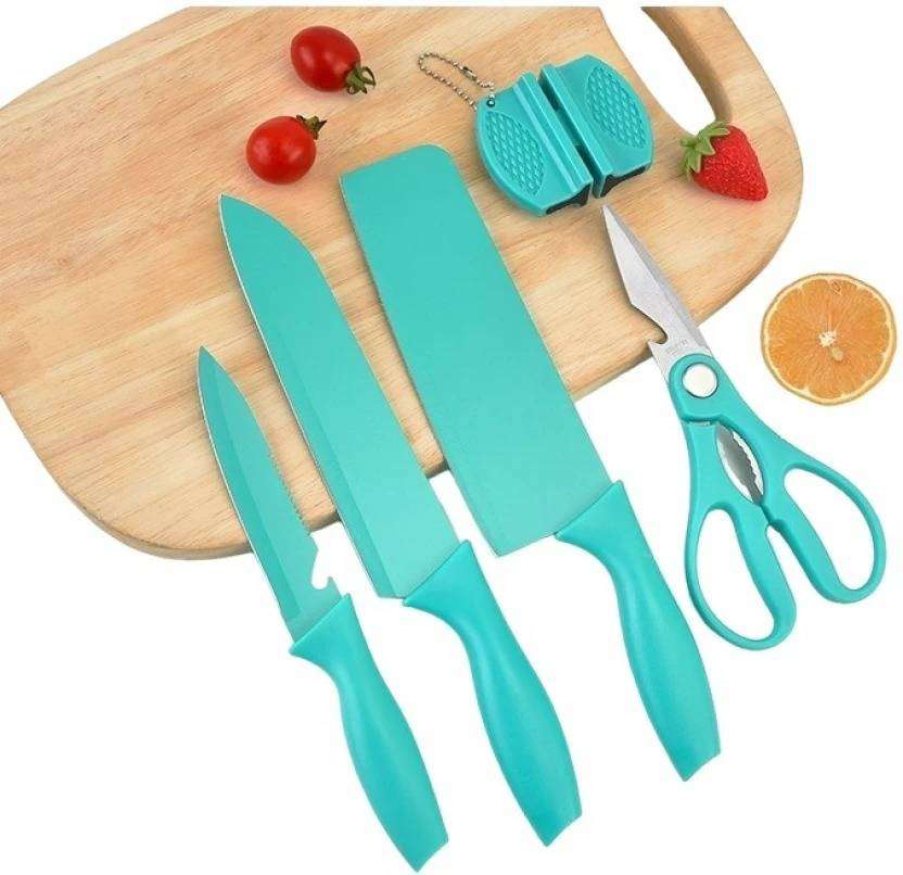 EVDRTVERH Stainless Steel Kitchen Knife Set Non-Stick Blade Steel Knife Kitchen Tool Set