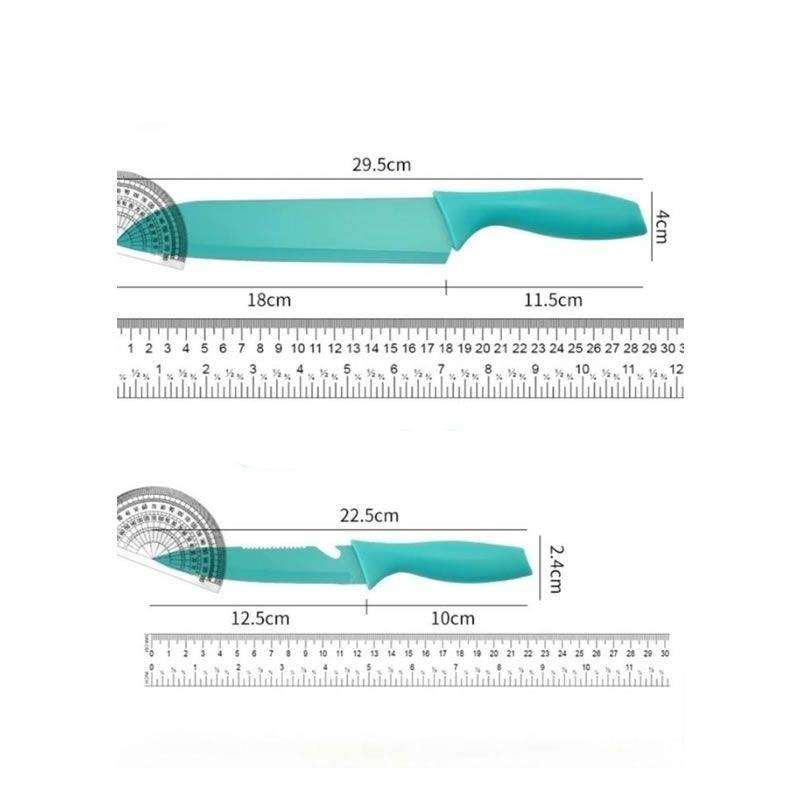 EVDRTVERH Stainless Steel Kitchen Knife Set Non-Stick Blade Steel Knife Kitchen Tool Set