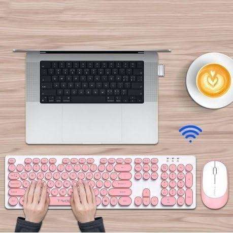 TF770 Mechanical Feel Wireless Gaming Keyboard And Mouse Set (Pink)