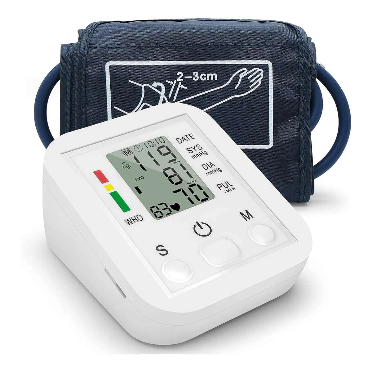 Digital Blood Pressure Monitor Upper Arm Automatic BP Machine Pulse Meter